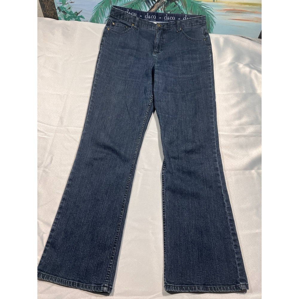 Denim And Company Women's Dark Wash Boot Cut Five Pocket 12 Or 32.